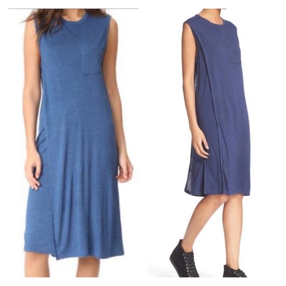 T by ALEXANDER WANG Overlap Layered Sleeveless Dress - Picture 1 of 7